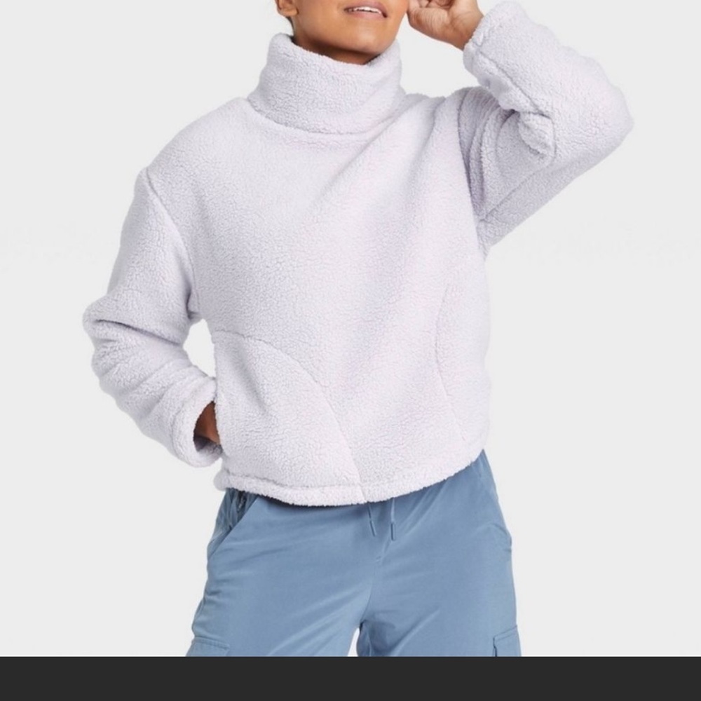 NWT! All in motion lavender cowl neck pull over sweater
